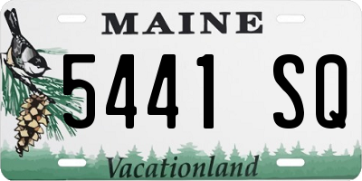 ME license plate 5441SQ