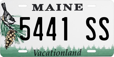 ME license plate 5441SS
