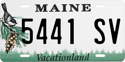 ME license plate 5441SV