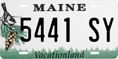 ME license plate 5441SY