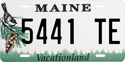 ME license plate 5441TE