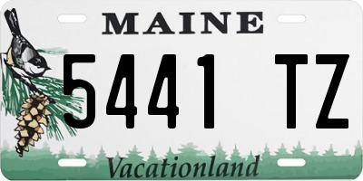 ME license plate 5441TZ