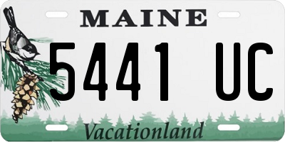 ME license plate 5441UC