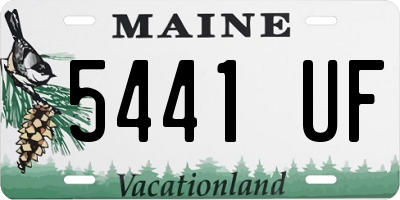 ME license plate 5441UF