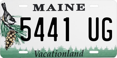 ME license plate 5441UG