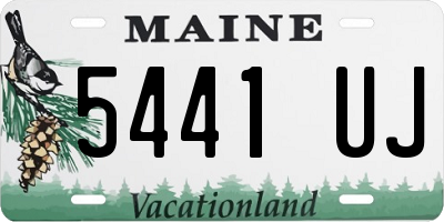 ME license plate 5441UJ