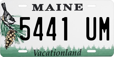 ME license plate 5441UM