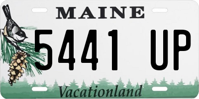 ME license plate 5441UP