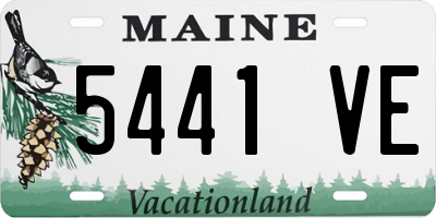 ME license plate 5441VE