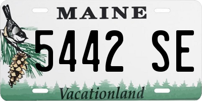 ME license plate 5442SE