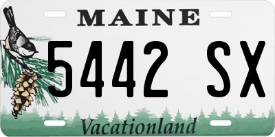 ME license plate 5442SX