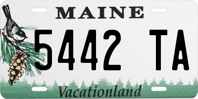 ME license plate 5442TA