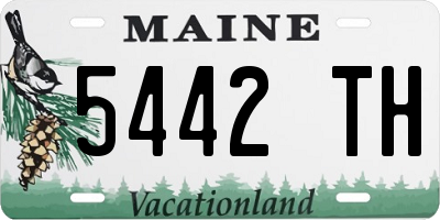 ME license plate 5442TH