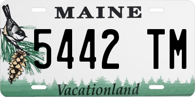 ME license plate 5442TM