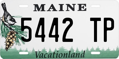 ME license plate 5442TP
