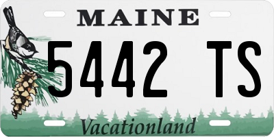 ME license plate 5442TS