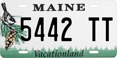 ME license plate 5442TT