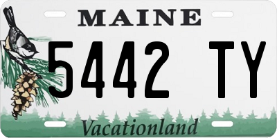 ME license plate 5442TY