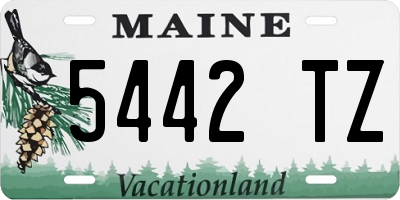 ME license plate 5442TZ