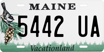 ME license plate 5442UA