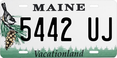 ME license plate 5442UJ