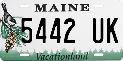 ME license plate 5442UK