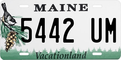 ME license plate 5442UM