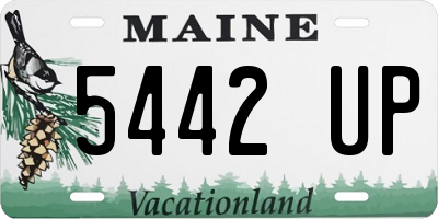 ME license plate 5442UP