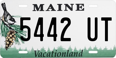 ME license plate 5442UT