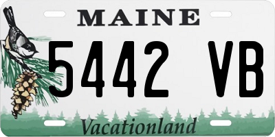 ME license plate 5442VB