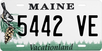 ME license plate 5442VE