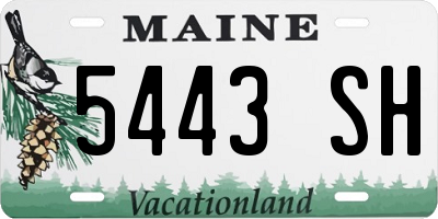 ME license plate 5443SH