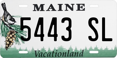 ME license plate 5443SL