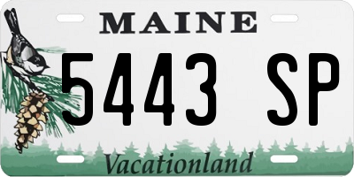 ME license plate 5443SP