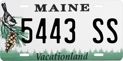 ME license plate 5443SS