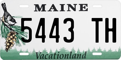 ME license plate 5443TH