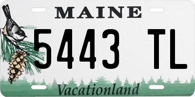ME license plate 5443TL