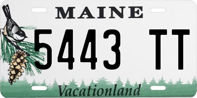 ME license plate 5443TT