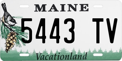 ME license plate 5443TV