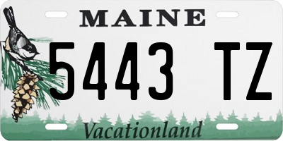 ME license plate 5443TZ