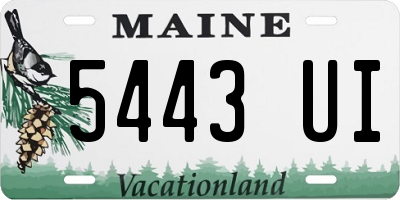 ME license plate 5443UI
