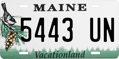 ME license plate 5443UN