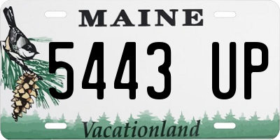 ME license plate 5443UP