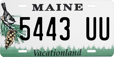 ME license plate 5443UU