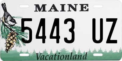 ME license plate 5443UZ