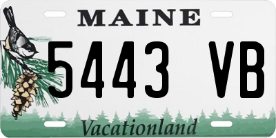 ME license plate 5443VB