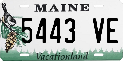 ME license plate 5443VE