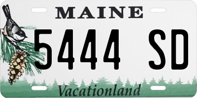 ME license plate 5444SD