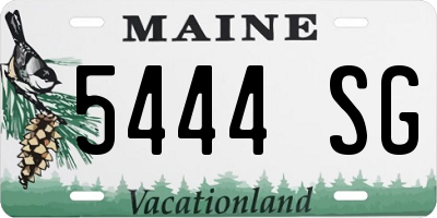 ME license plate 5444SG