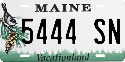 ME license plate 5444SN